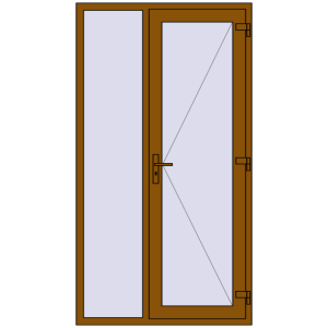 Купити Вхідні двері 1200x2200 мм REHAU Euro-Design 60 GOLDEN OAK з двох сторін