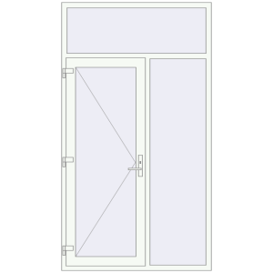 Купити Вхідні двері 1400x2500 мм REHAU Euro-Design 60 Білий (RAL 9016) з двох сторін