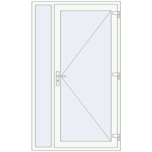 Купити Вхідні двері 1249x2100 мм REHAU SYNEGO Білий (RAL 9016) з двох сторін