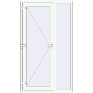 Купити Вхідні двері 1170x2050 мм REHAU Euro-Design 60 Білий (RAL 9016) з двох сторін