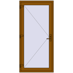 Купити Вхідні двері 1000x2100 мм REHAU Euro-Design 60 GOLDEN OAK з двох сторін