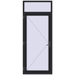 Купити Вхідні двері 1000x2500 мм REHAU Brillant-Design BLACK_ULTI-MATT з двох сторін