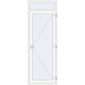 Купити Вхідні двері 900x2600 мм REHAU Euro-Design 60 Білий (RAL 9016) з двох сторін