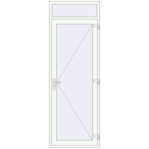 Купити Вхідні двері 900x2600 мм REHAU Euro-Design 60 Білий (RAL 9016) з двох сторін