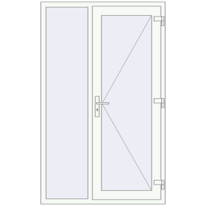 Купити Вхідні двері 1200x1950 мм REHAU Euro-Design 60 Білий (RAL 9016) з двох сторін
