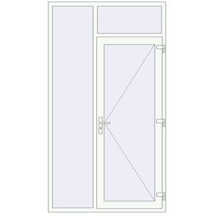 Купити Вхідні двері 1400x2500 мм REHAU Euro-Design 60 Білий (RAL 9016) з двох сторін