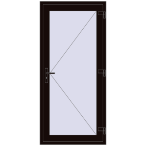 Купити Вхідні двері 900x1950 мм REHAU Euro-Design 60 BLACK_BROWN з двох сторін