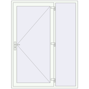 Купити Вхідні двері 1600x2100 мм REHAU Euro-Design 60 Білий (RAL 9016) з двох сторін