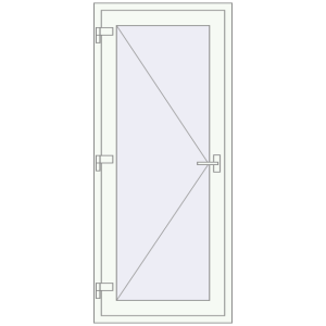 Купити Вхідні двері 800x1850 мм REHAU Brillant-Design Білий (RAL 9016) з двох сторін