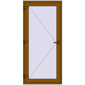 Купити Вхідні двері 950x2050 мм REHAU Euro-Design 60 GOLDEN OAK з двох сторін