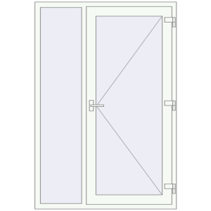 Купити Вхідні двері 1300x1900 мм REHAU Brillant-Design Білий (RAL 9016) з двох сторін