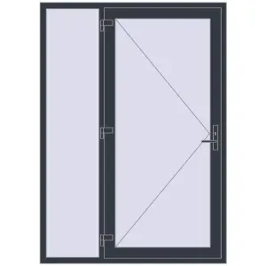 Купити Вхідні двері 1500x2100 мм REHAU Brillant-Design ANTHRACITE_GREY_STRUKTURAL з двох сторін