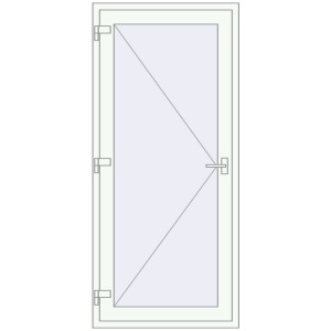 Купити Вхідні двері 900x2000 мм REHAU Euro-Design 60 Білий (RAL 9016) з двох сторін