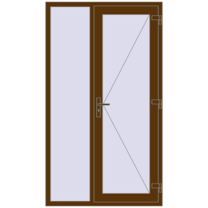 Купити Вхідні двері 1200x2100 мм REHAU Brillant-Design WALNUT з двох сторін