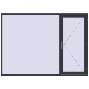 Купити Вхідні двері 2800x2000 мм REHAU Euro-Design 60 ANTHRACITE_GREY_STRUKTURAL з двох сторін
