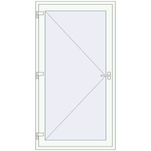 Купити Вхідні двері 1100x2040 мм REHAU Euro-Design 60 Білий (RAL 9016) з двох сторін