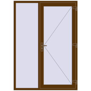 Купити Вхідні двері 1500x2100 мм REHAU Brillant-Design WALNUT з двох сторін