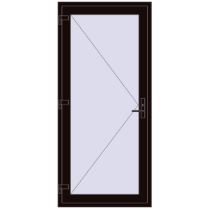Купити Вхідні двері 960x2100 мм REHAU Euro-Design 60 BLACK_BROWN з двох сторін