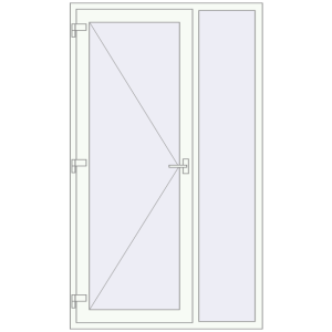 Купити Вхідні двері 1300x2200 мм REHAU Euro-Design 60 Білий (RAL 9016) з двох сторін
