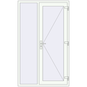 Купити Вхідні двері 1240x2070 мм REHAU Euro-Design 60 Білий (RAL 9016) з двох сторін