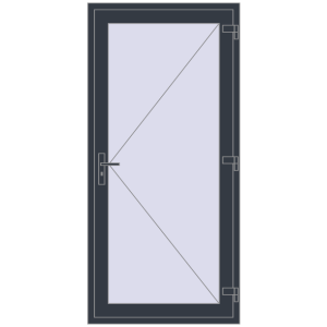 Купити Вхідні двері 970x2050 мм REHAU Brillant-Design ANTHRACITE_GREY_STRUKTURAL з двох сторін