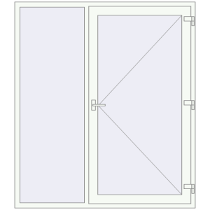 Купити Вхідні двері 1750x2000 мм REHAU Brillant-Design Білий (RAL 9016) з двох сторін