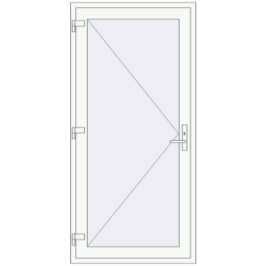 Купити Вхідні двері 1000x2000 мм REHAU Euro-Design 60 Білий (RAL 9016) з двох сторін