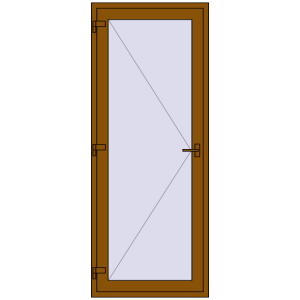 Купити Вхідні двері 910x2280 мм REHAU Euro-Design 60 GOLDEN OAK з двох сторін