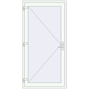 Купити Вхідні двері 1100x2100 мм REHAU Euro-Design 60 Білий (RAL 9016) з двох сторін