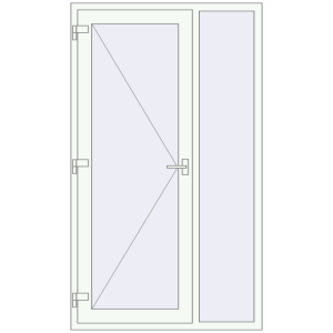 Купити Вхідні двері 1200x2050 мм REHAU Euro-Design 60 Білий (RAL 9016) з двох сторін