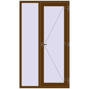 Купити Вхідні двері 1200x2100 мм REHAU Brillant-Design WALNUT з двох сторін