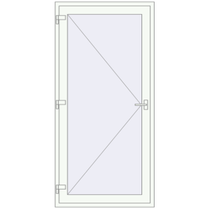 Купити Вхідні двері 980x2200 мм REHAU Euro-Design 60 Білий (RAL 9016) з двох сторін