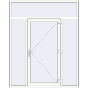 Купити Вхідні двері 2000x2500 мм REHAU Euro-Design 60 Білий (RAL 9016) з двох сторін