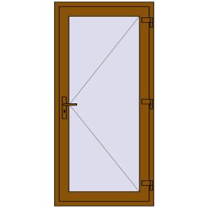 Купити Вхідні двері 870x1900 мм REHAU Euro-Design 60 GOLDEN OAK з двох сторін