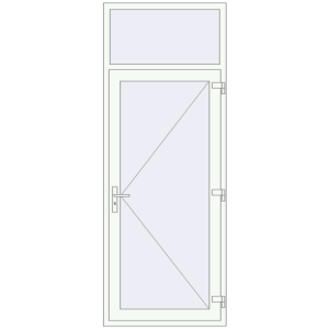 Купити Вхідні двері 950x2500 мм REHAU SYNEGO Білий (RAL 9016) з двох сторін