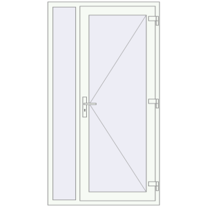 Купити Вхідні двері 1100x2000 мм REHAU Euro-Design 60 Білий (RAL 9016) з двох сторін