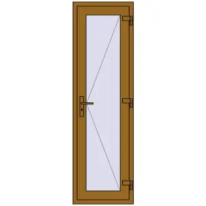 Купити Вхідні двері 600x2000 мм REHAU Euro-Design 60 LIGHT_OAK з двох сторін