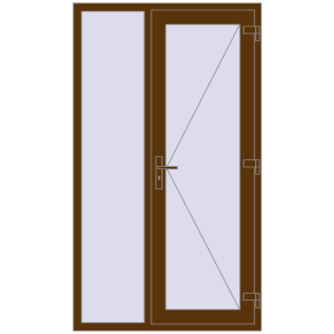 Купити Вхідні двері 1150x2000 мм REHAU SYNEGO WALNUT ззовні