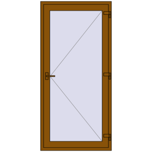 Купити Вхідні двері 1000x2100 мм REHAU Euro-Design 60 GOLDEN OAK з двох сторін
