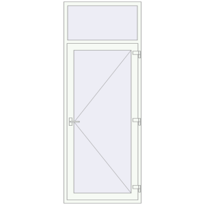 Купити Вхідні двері 1000x2600 мм REHAU Brillant-Design Білий (RAL 9016) з двох сторін