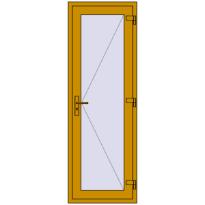 Купити Внутрішні двері 700x2050 мм Altest RAL 1005 Honey yellow з двох сторін