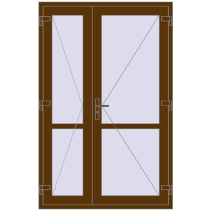 Купити Внутрішні двері 1300x2010 мм REHAU Т94/60 WALNUT з двох сторін