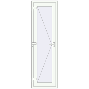 Купити Внутрішні двері 620x1980 мм REHAU Т94/60 Білий (RAL 9016) з двох сторін