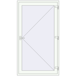 Купити Внутрішні двері 1200x2100 мм Altest RAL 9016 Traffic white з двох сторін