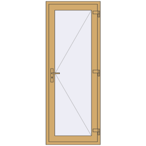 Купити Внутрішні двері 800x2100 мм Altest RAL 1002 Sand yellow з двох сторін