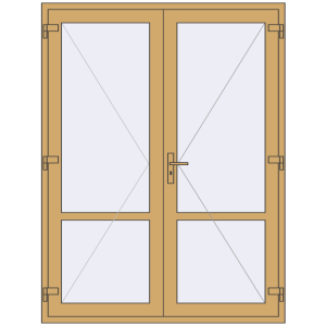Купити Внутрішні двері 1600x2100 мм Altest RAL 1002 Sand yellow з двох сторін