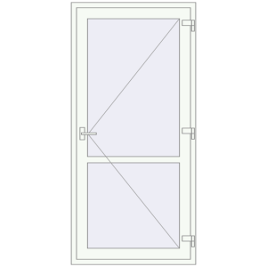 Купити Внутрішні двері 1000x2100 мм REHAU Т94/60 Білий (RAL 9016) з двох сторін