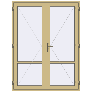 Купити Внутрішні двері 1550x2050 мм Altest RAL 1000 Green beige з двох сторін