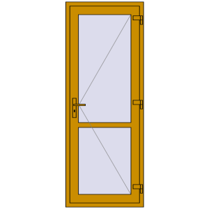 Купити Внутрішні двері 800x2100 мм Altest RAL 1005 Honey yellow з двох сторін