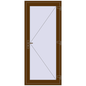 Купити Внутрішні двері 900x2100 мм REHAU Z74/60 WALNUT з двох сторін